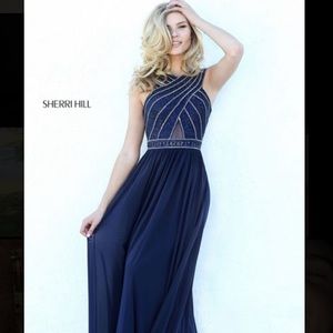 Sherri Hill Navy Prom Dress!